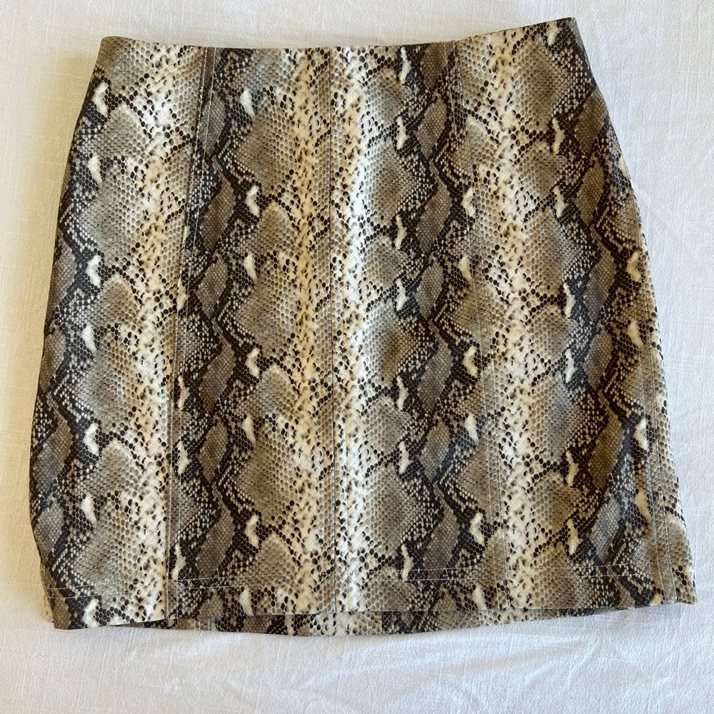 Faux Snakeskin Pencil Skirt